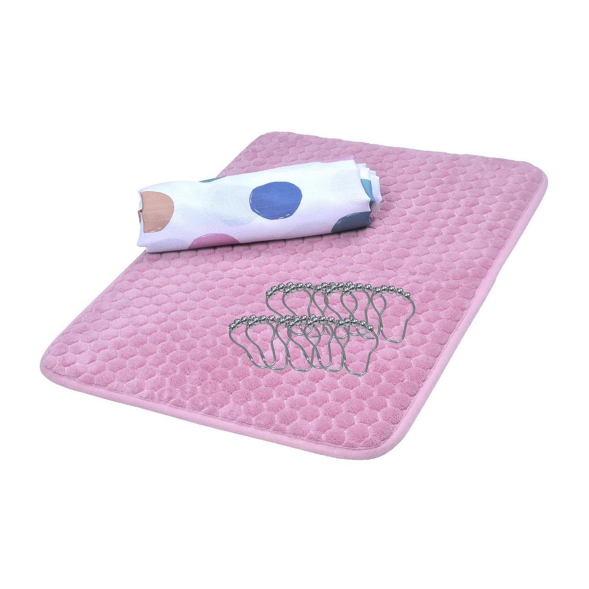 MASHINI - Set cortina + piso 3 piezas castaño