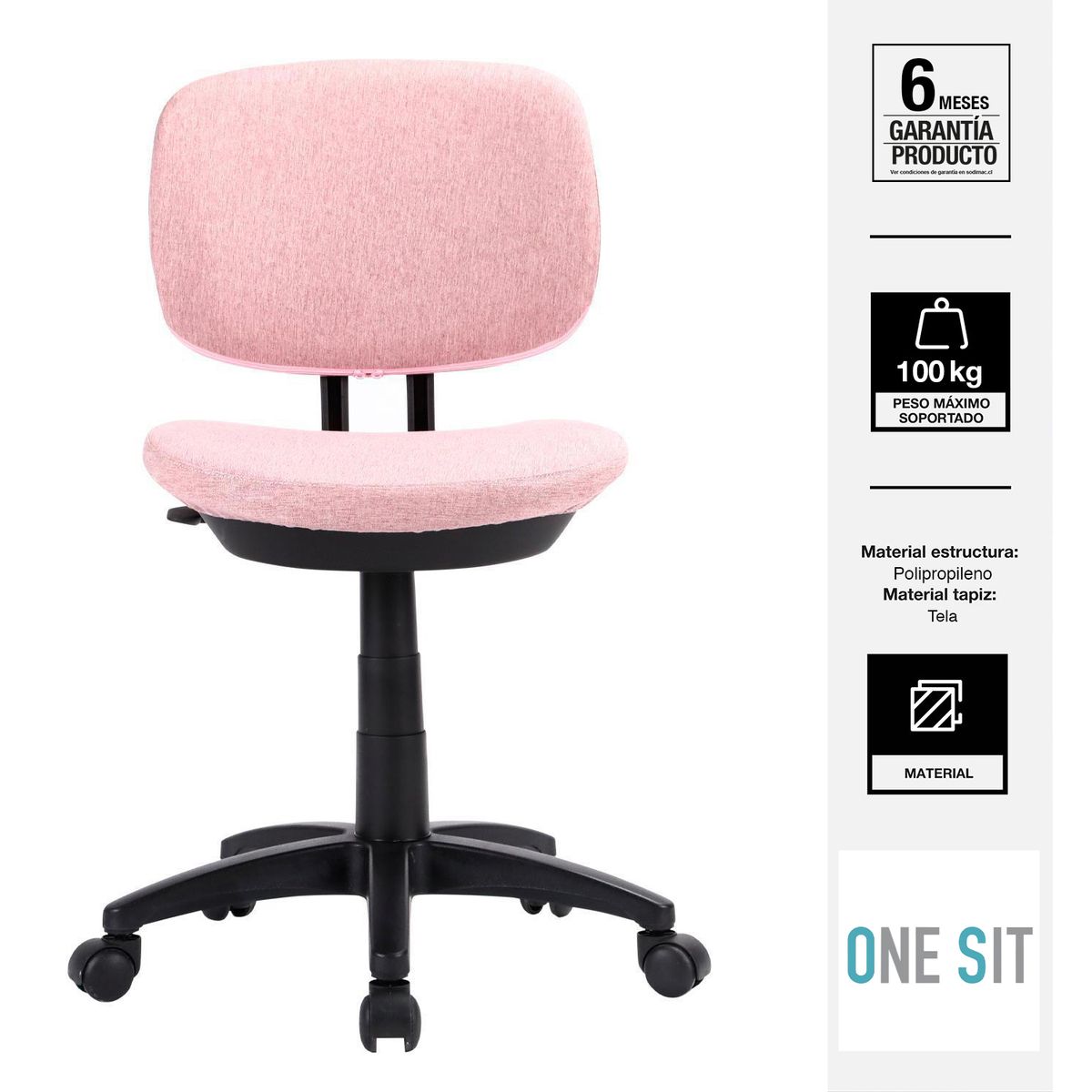 ONE SIT - Silla Escritorio Fun Rosa