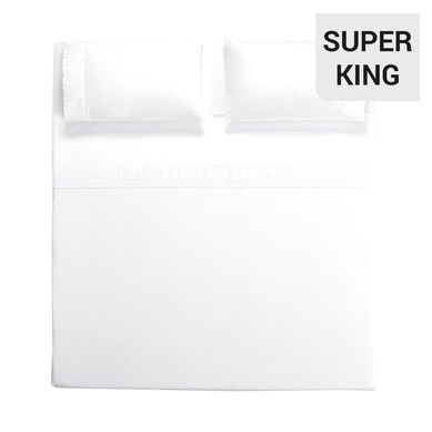 Juego sbanas broderie pamplona sper king blanco