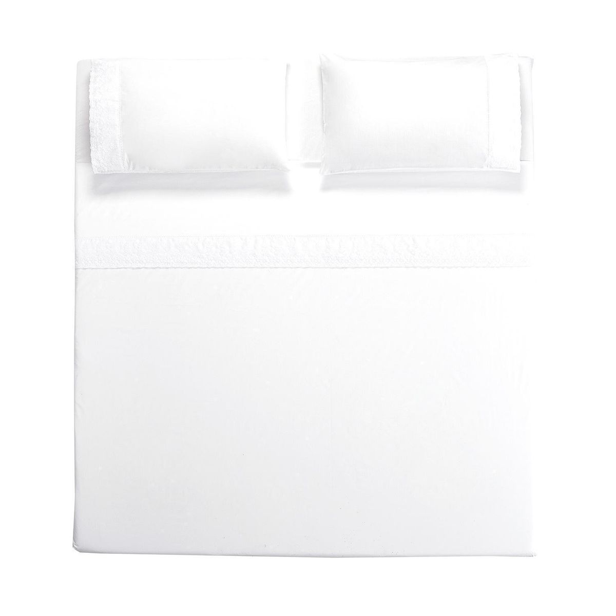 DIB - Juego Sábanas Broderie Pamplona Blanco