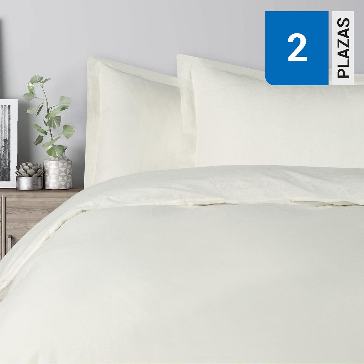 DIB - Funda de Plumón 2 plazas Lino Beige