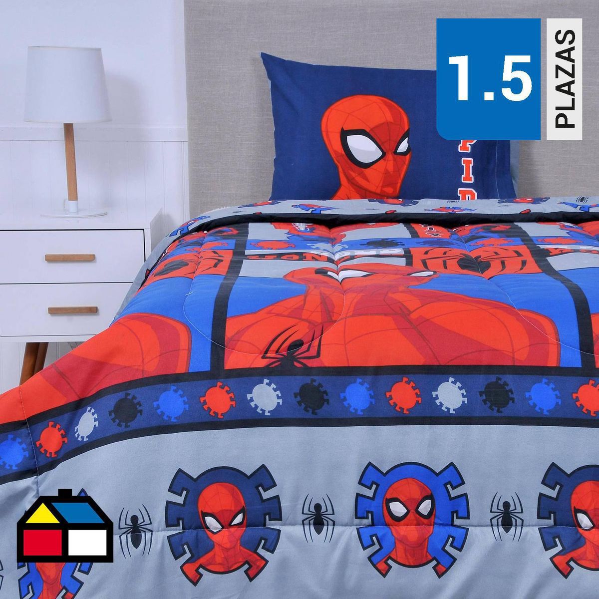 DISNEY - Plumón 1.5 plazas Spiderman Multicolor