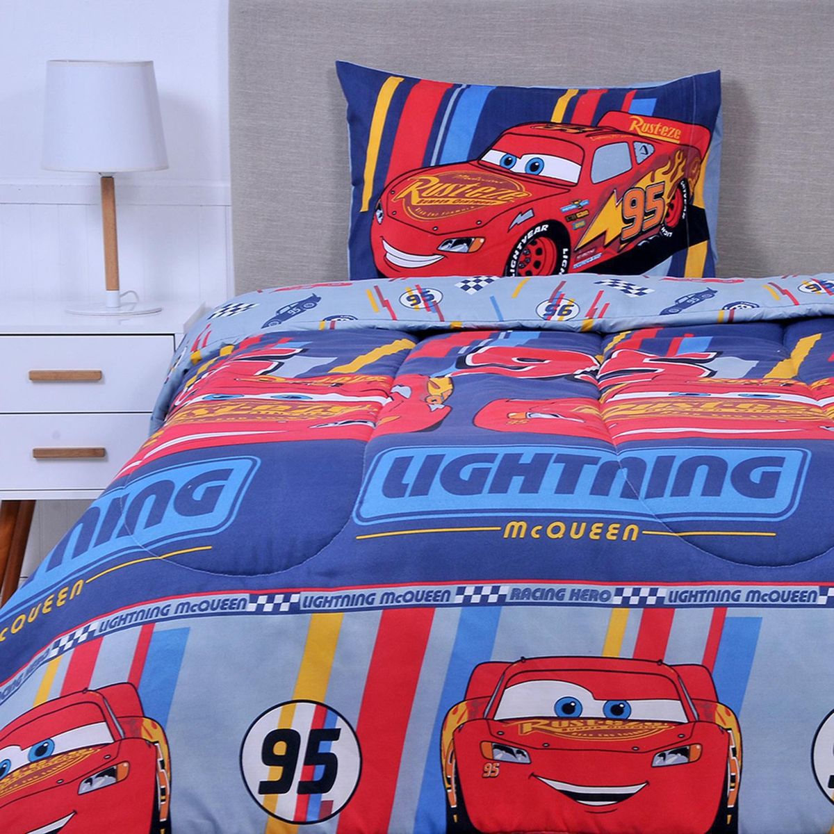 DISNEY - Plumón 1.5 plazas Cars Speed Multicolor 