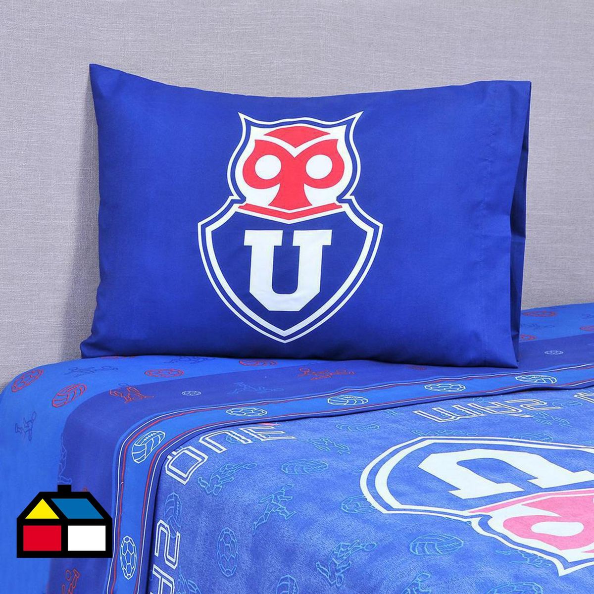 U DE CHILE - Juego de Sábanas U de Chile Classic 1.5 plazas Multicolor