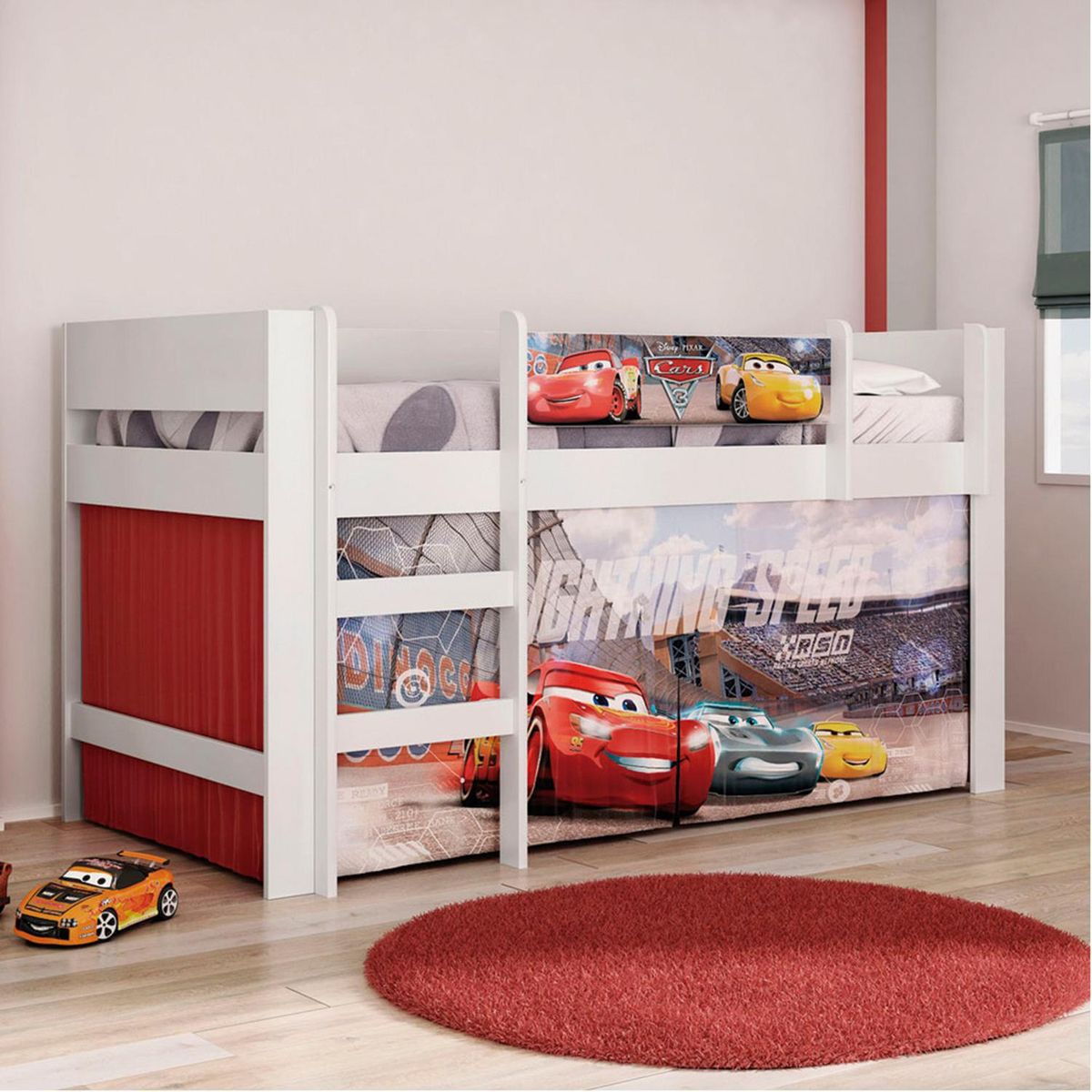 DISNEY - Cama Infantil Cars Play Blanco
