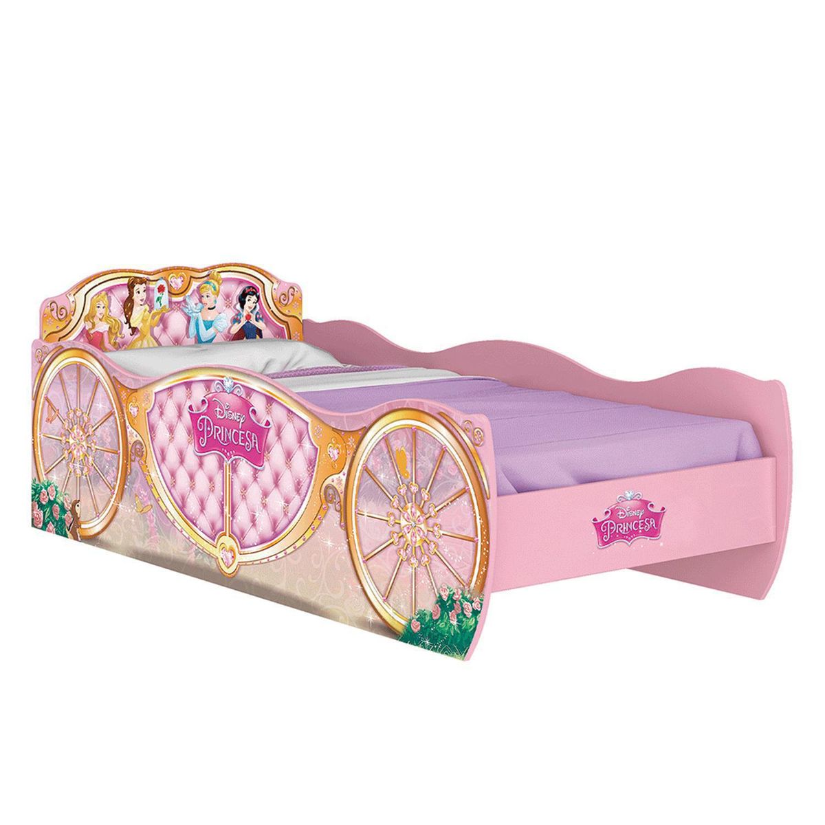 DISNEY - Cama Infantil Princess Star Rosado