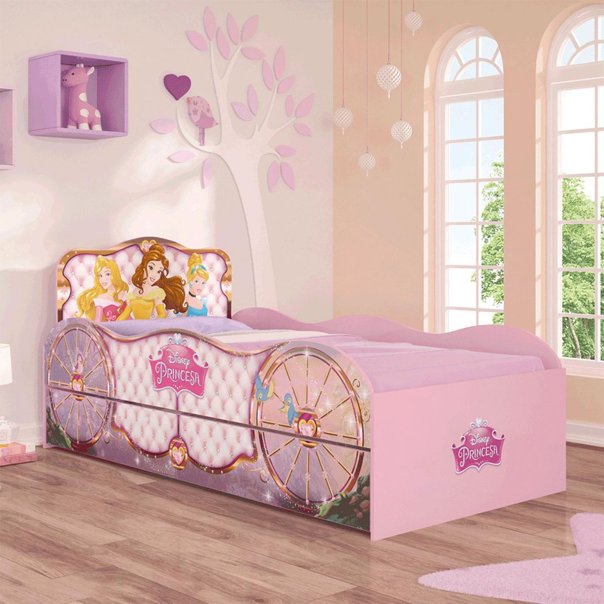 DISNEY - Cama Infantil Nido Princess Rosado