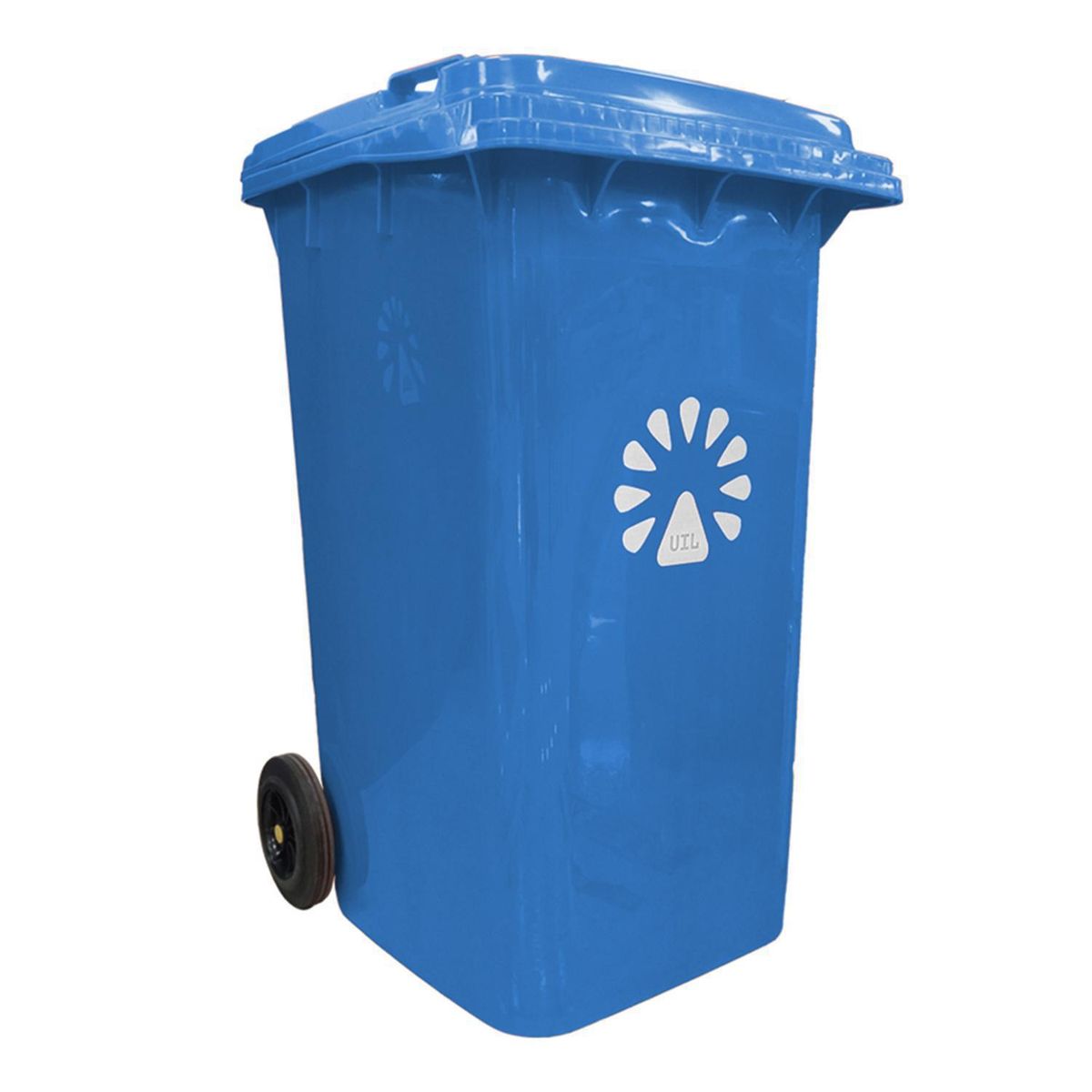 LORENZINI - Basurero Lorenzini 240 Litros Hdpe Azul Con Ruedas Para Exterior