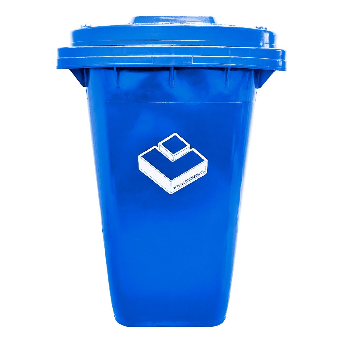 LORENZINI - Basurero Lorenzini 240 Litros Hdpe Azul Con Ruedas Para Exterior