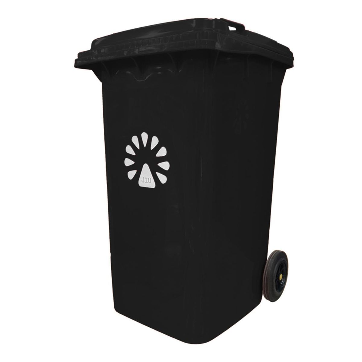 LORENZINI - Basurero Lorenzini 240 Litros Hdpe Con Tapa y Ruedas Negro