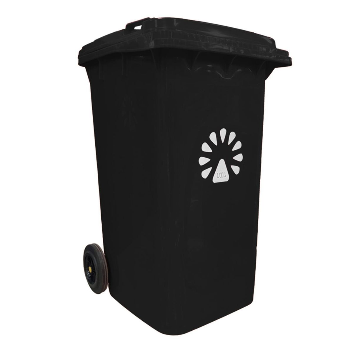 LORENZINI - Basurero Lorenzini 240 Litros Hdpe Con Tapa y Ruedas Negro