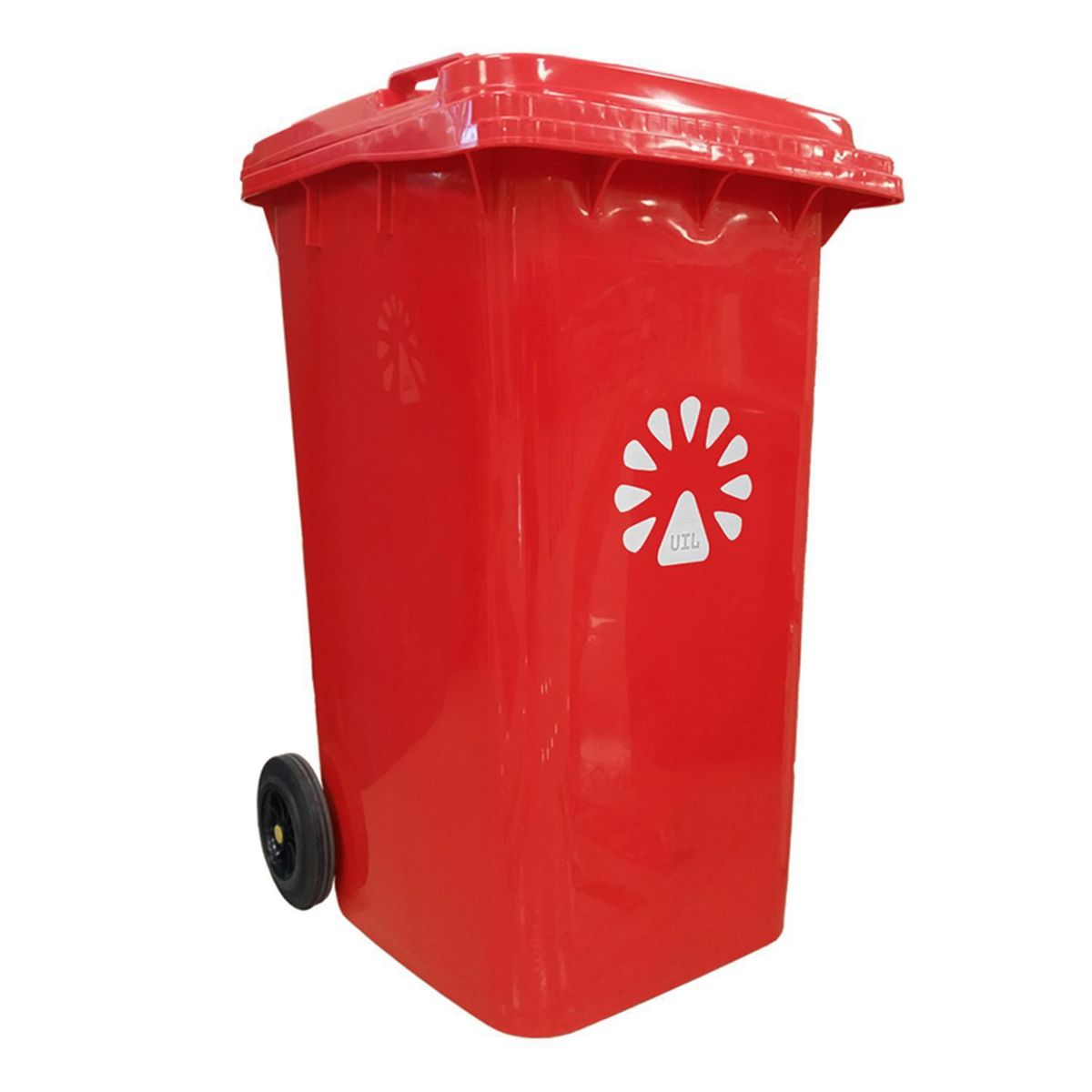 LORENZINI - Basurero Lorenzini 240 Litros Hdpe Alta Densidad Rojo Con Ruedas