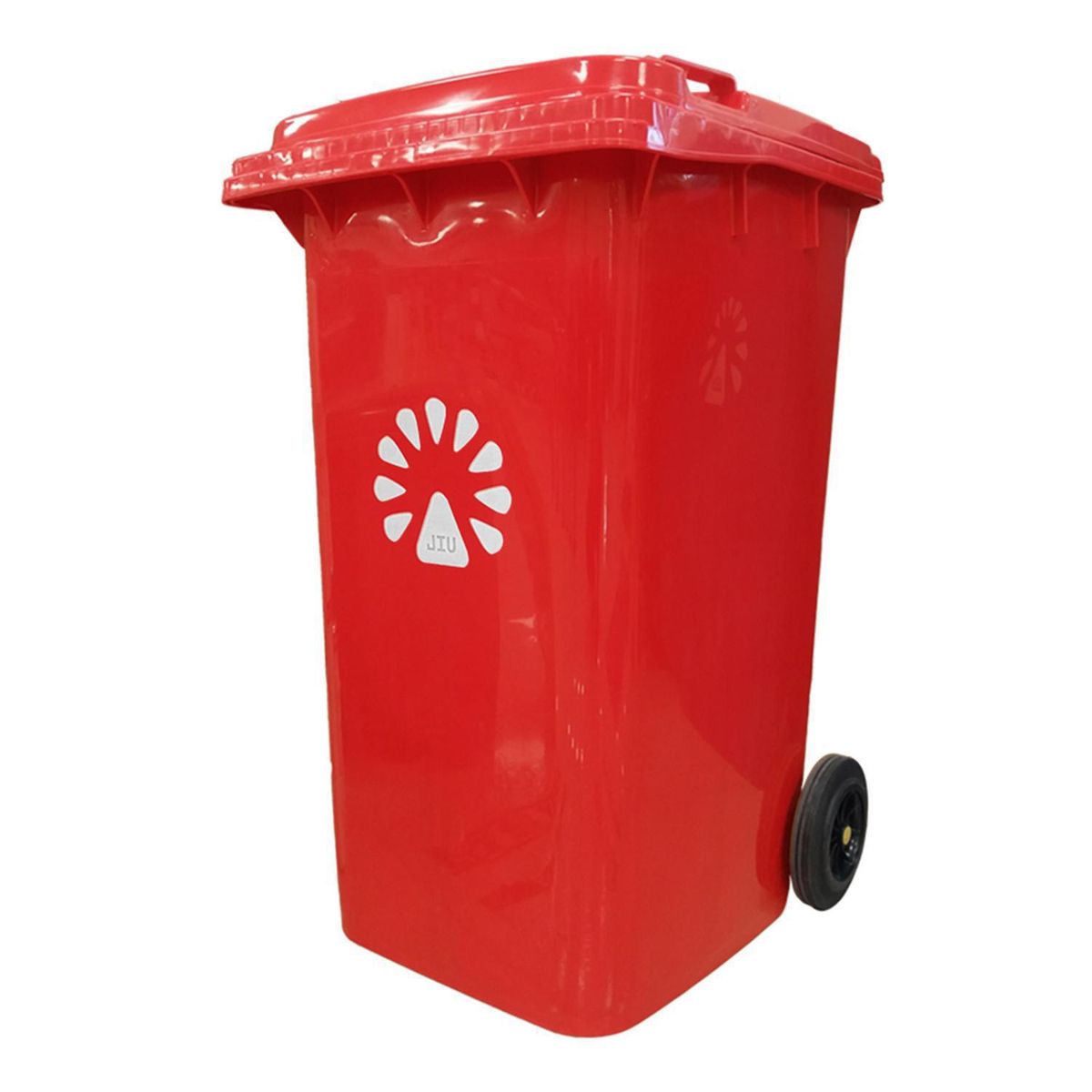 LORENZINI - Basurero Lorenzini 240 Litros Hdpe Alta Densidad Rojo Con Ruedas