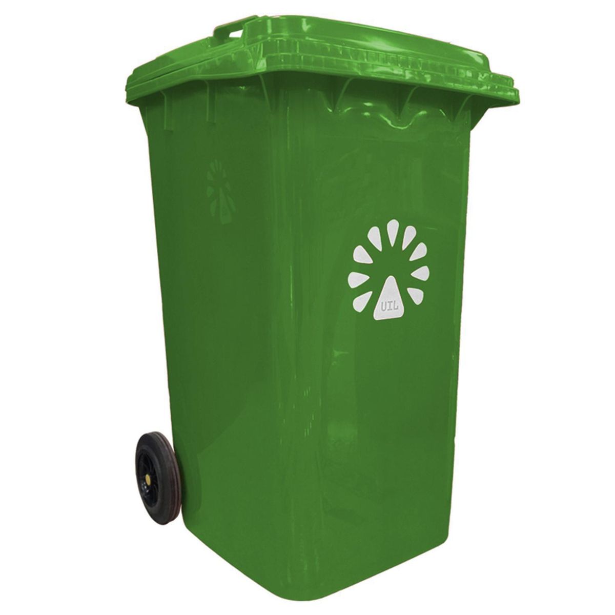 LORENZINI - Basurero Lorenzini 360 Litros Hdpe Verde Con Ruedas