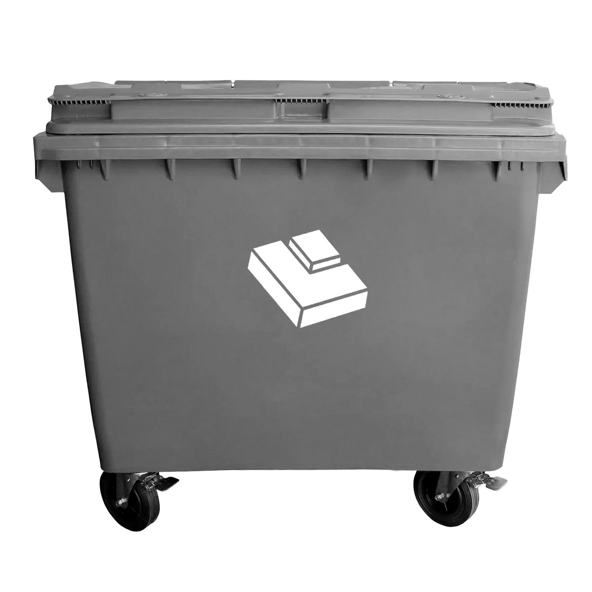 LORENZINI - Basurero Lorenzini 1100 Litros Hdpe Gris Con Ruedas