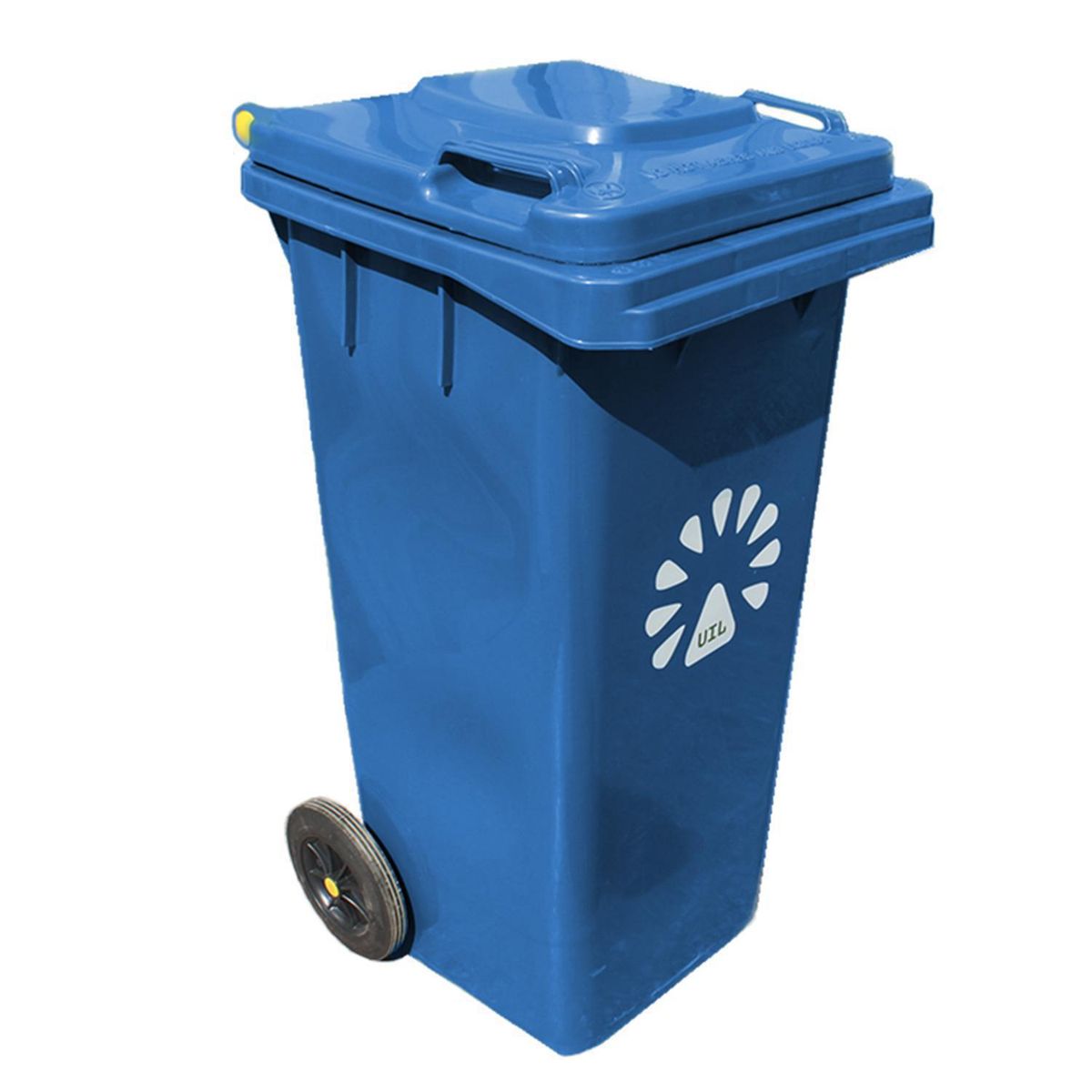 LORENZINI - Basurero Lorenzini 120 Litros Alta Densidad Azul Con Ruedas