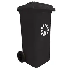 LORENZINI - Basurero 120 Litros Polietileno de alta densidad Negro