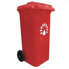 LORENZINI - Basurero 120 Litros Polietileno de alta densidad Rojo