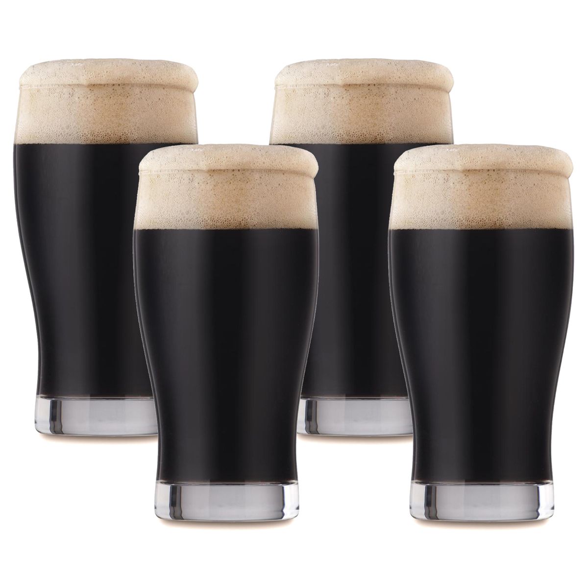 ALLEGRA - Set de 4 Vasos Altos Allegra Transparente 564 ml Cerveceros