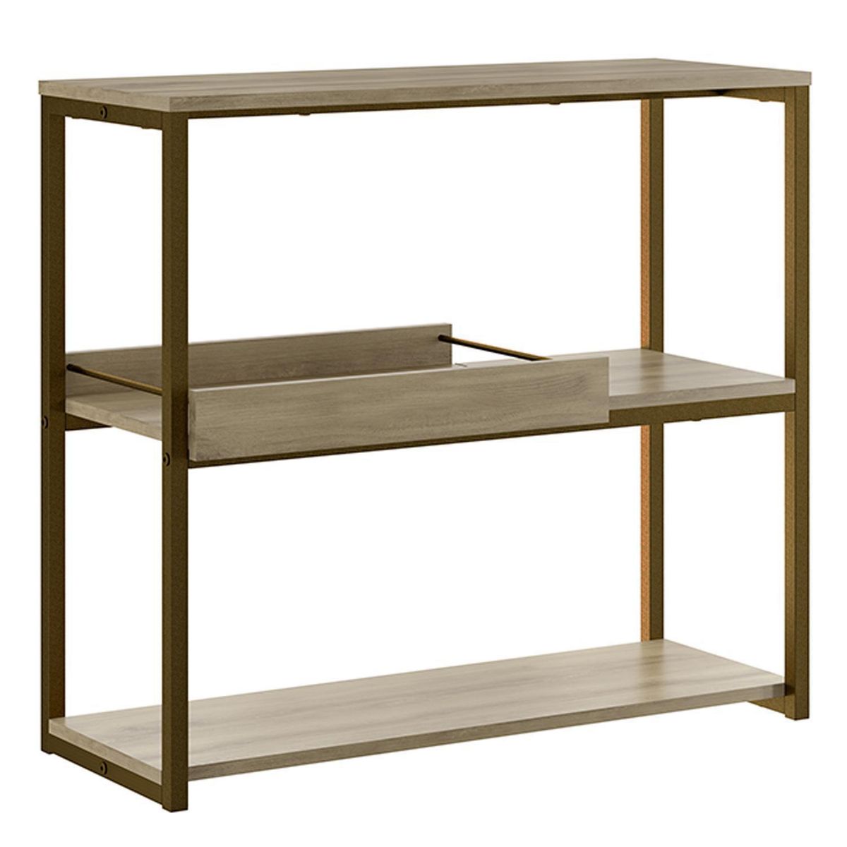 VEKKAHOME - Estante Cooper MDP 3 Nivel(es) 80.4x71.8x33.2 cm Café Claro