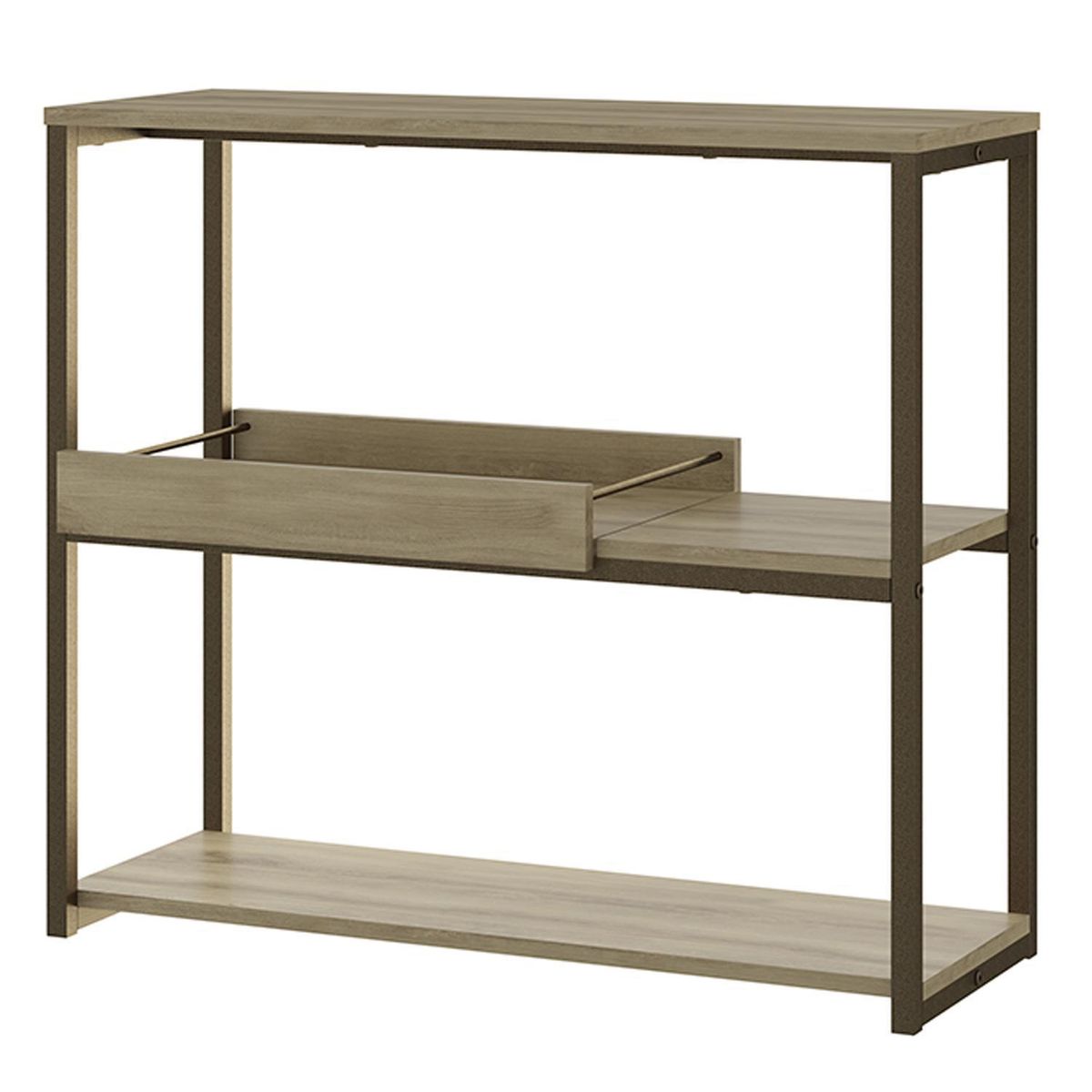 VEKKAHOME - Estante Cooper MDP 3 Nivel(es) 80.4x71.8x33.2 cm Café Claro