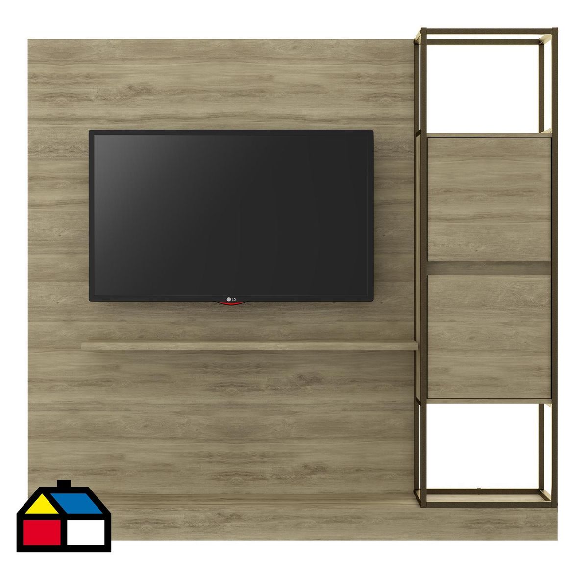 VEKKAHOME - Home TV 60 " Cooper Café claro - pastel 191x180x33.2 cm