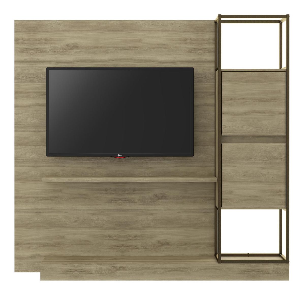 VEKKAHOME - Home TV 60 " Cooper Café claro - pastel 191x180x33.2 cm