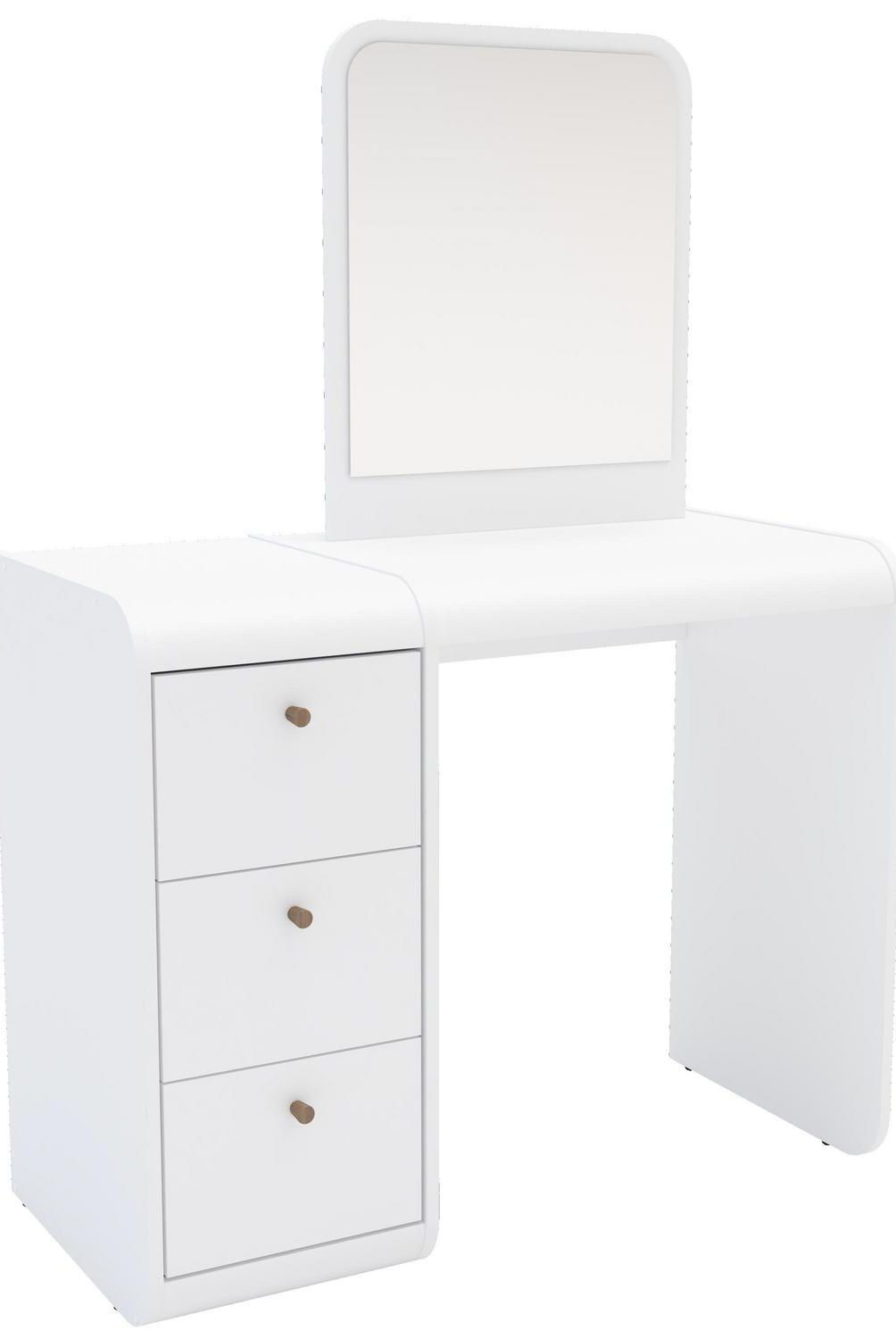VEKKAHOME - Tocador 3 Cajón(es) Valparaiso 94.5x135x44.6 cm Blanco