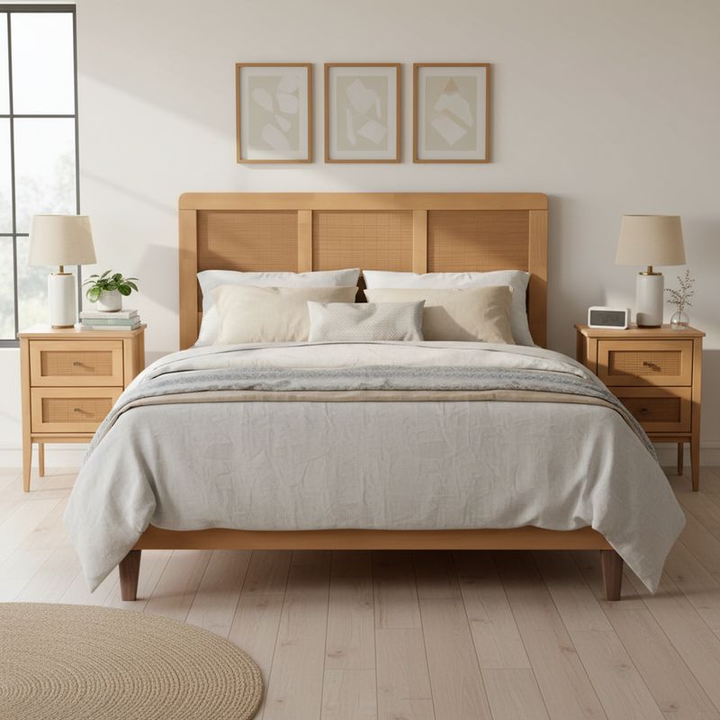 ROSEN - Set Muebles 2 plazas Charles Natural