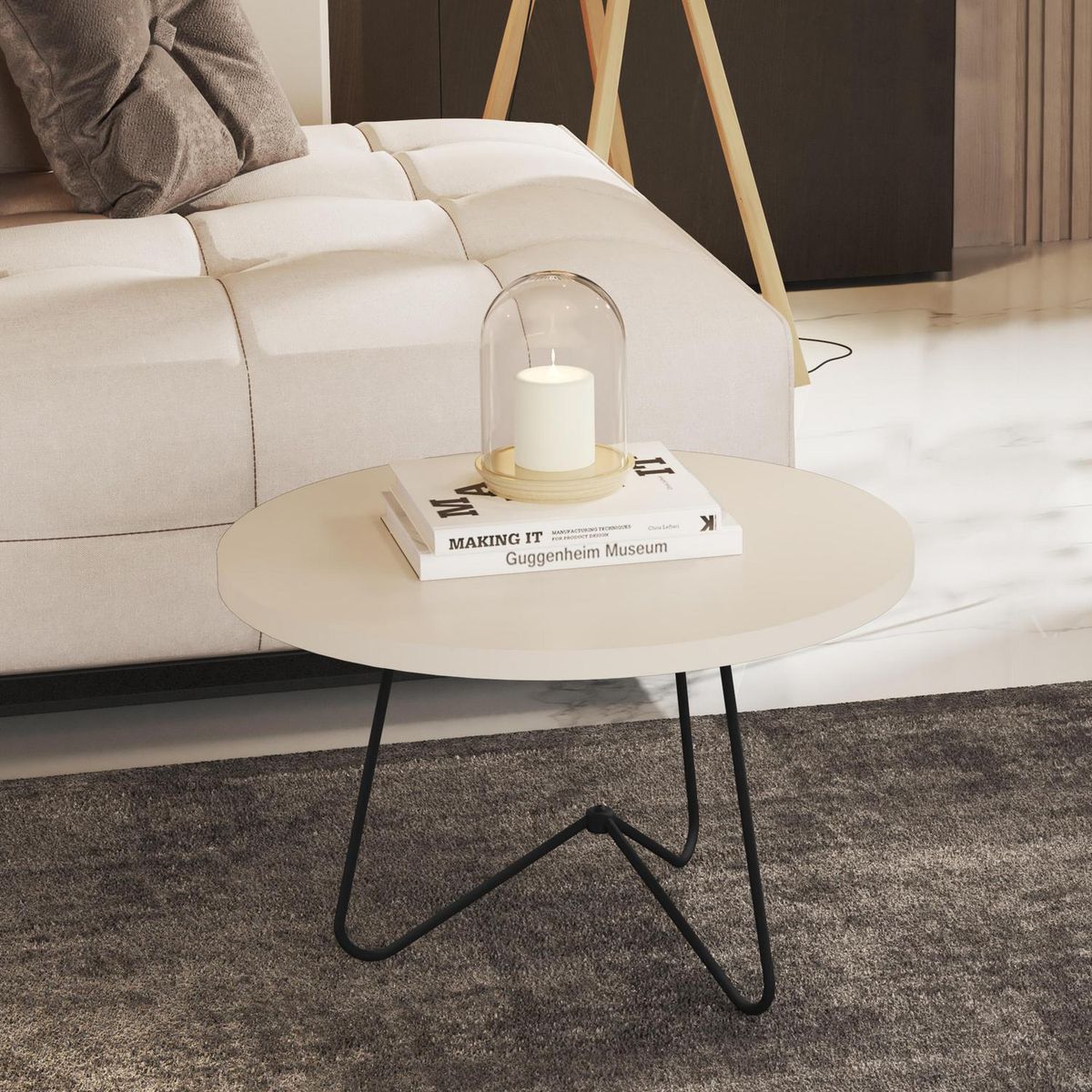 BE DESIGN - Mesa lateral baja Be perla