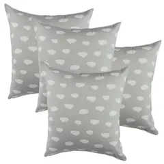 MASEL - Set de 4 Cojines Lona Estampado 50x50 cm