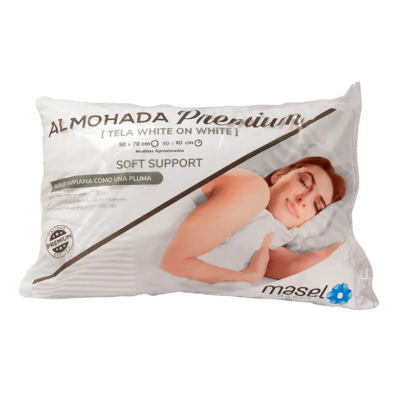 Almohada de Algodón para Dormir 70x15 cm