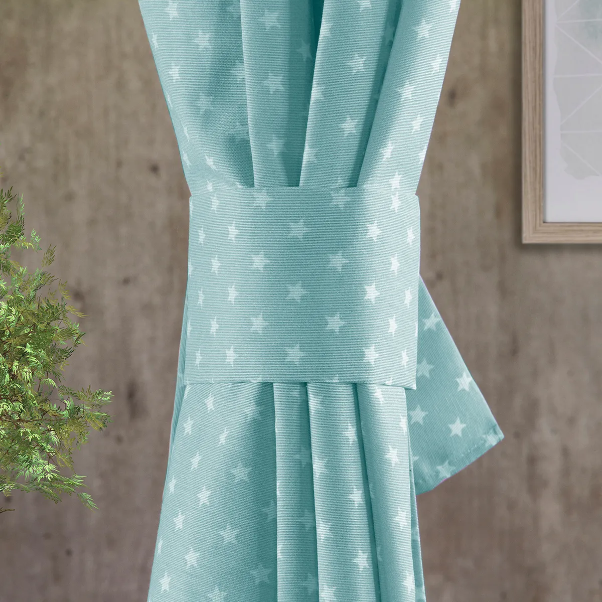 MASEL - Cortina Lona Estrellita Mini 140x225 cm