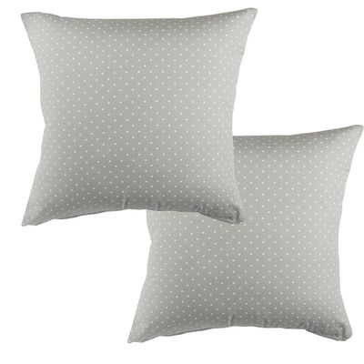 Imagen 2 del producto Set De 4 Cojínes Lona Estampado Gris 50x50 cm