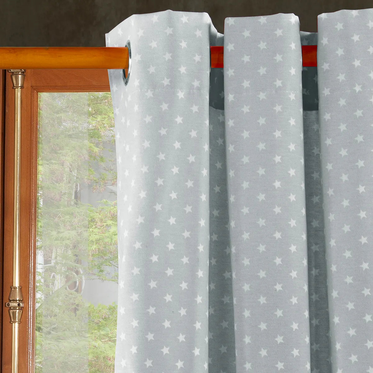 MASEL - Cortina Lona Estrellita Mini 140x225 cm