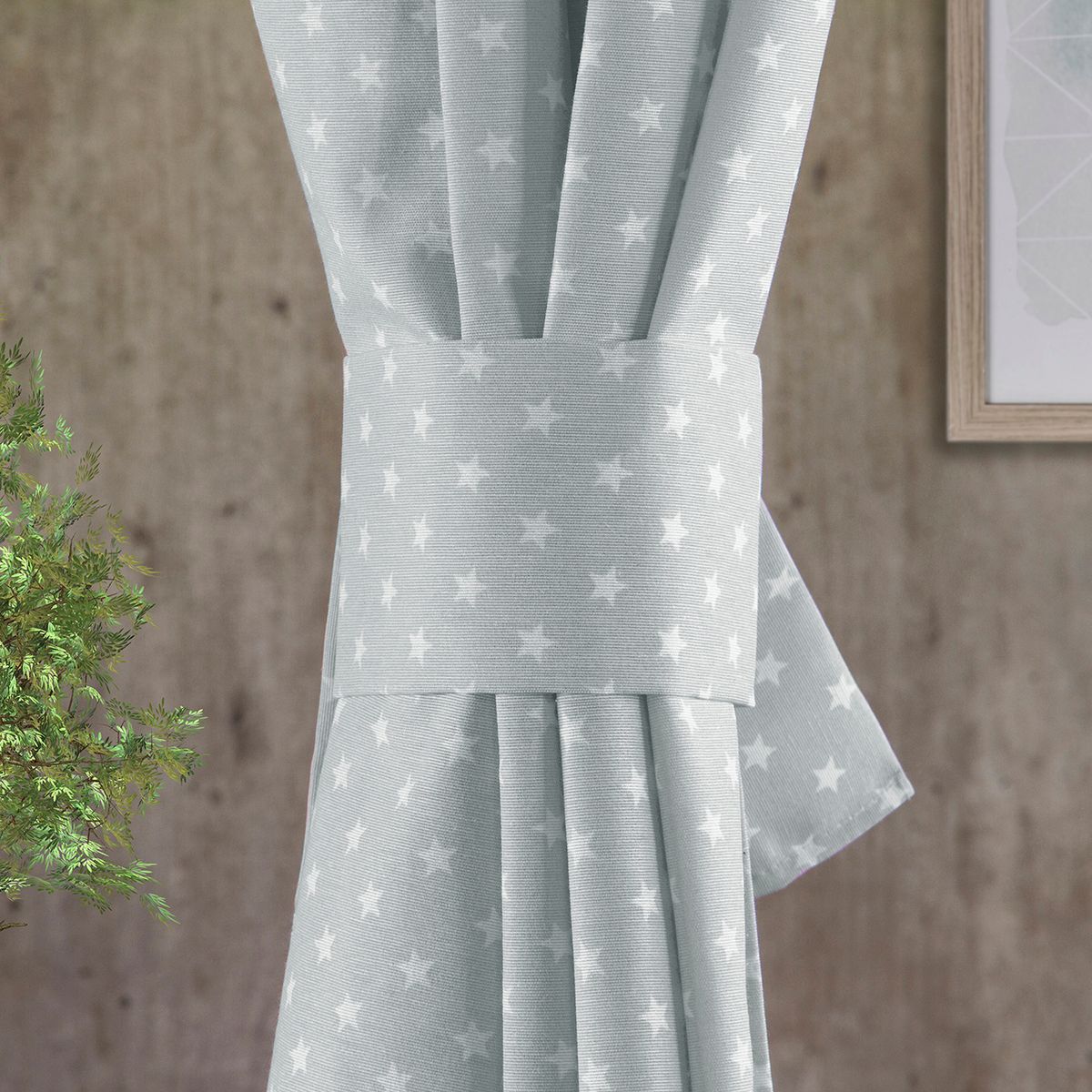 MASEL - Cortina Lona Estrellita Mini 140x225 cm