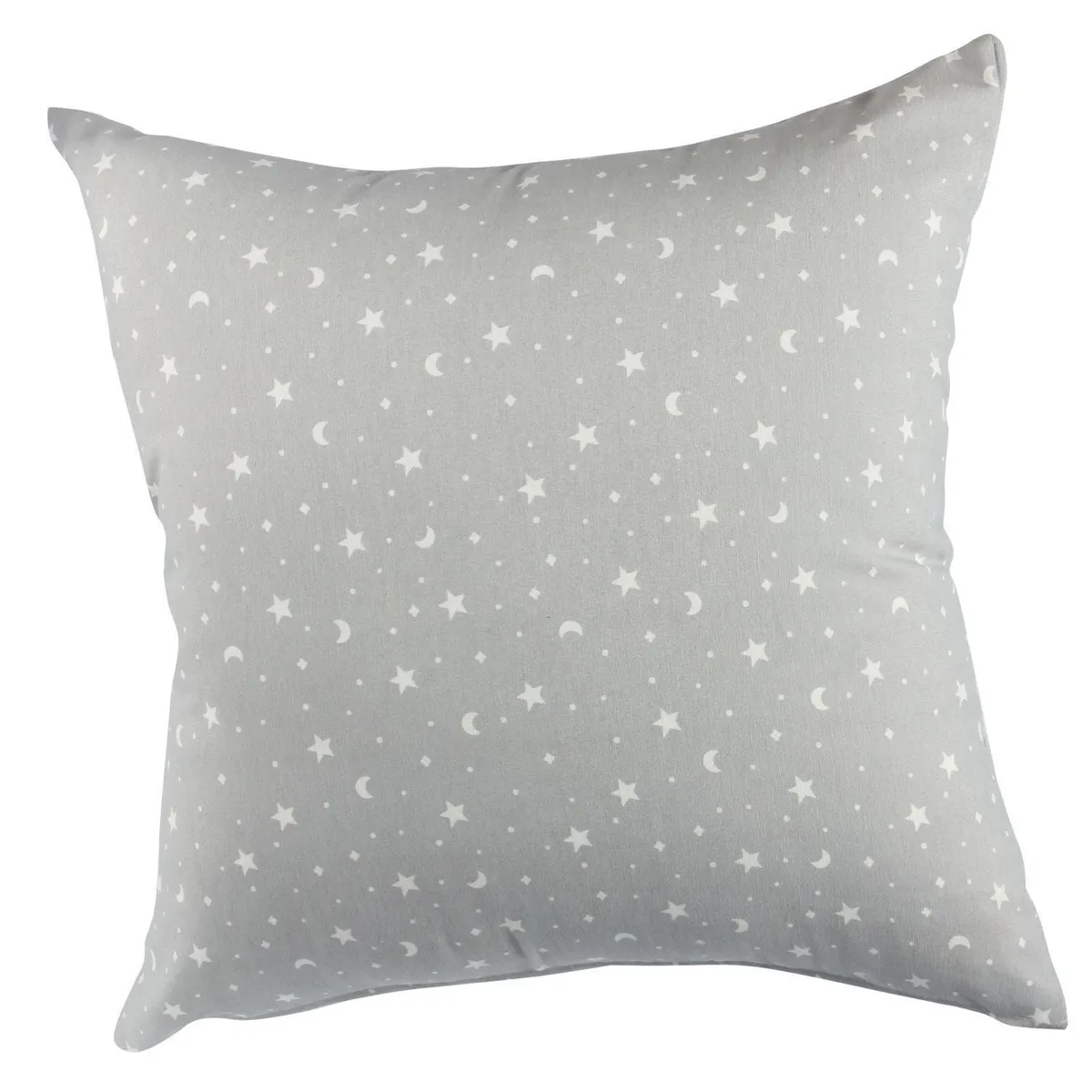 MASEL - Set De 4 Cojínes Lona Estampado Gris 50x50 cm