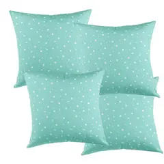 MASEL - Set De 4 Cojínes Lona Estampado Jade 50x50 cm