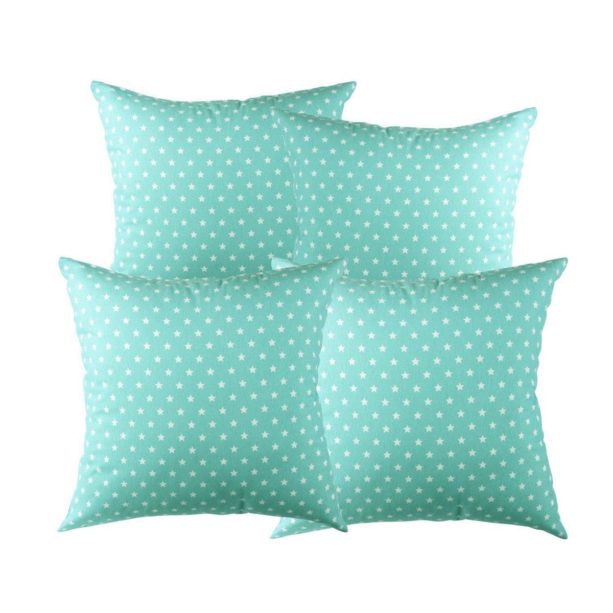 MASEL - Set De 4 Cojínes Lona Estampado Jade 50x50 cm