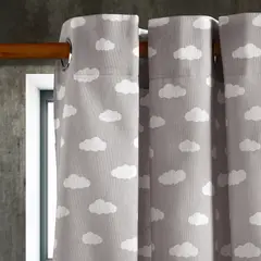MASEL - Cortina Lona Española Nube Gris 140x225 cm