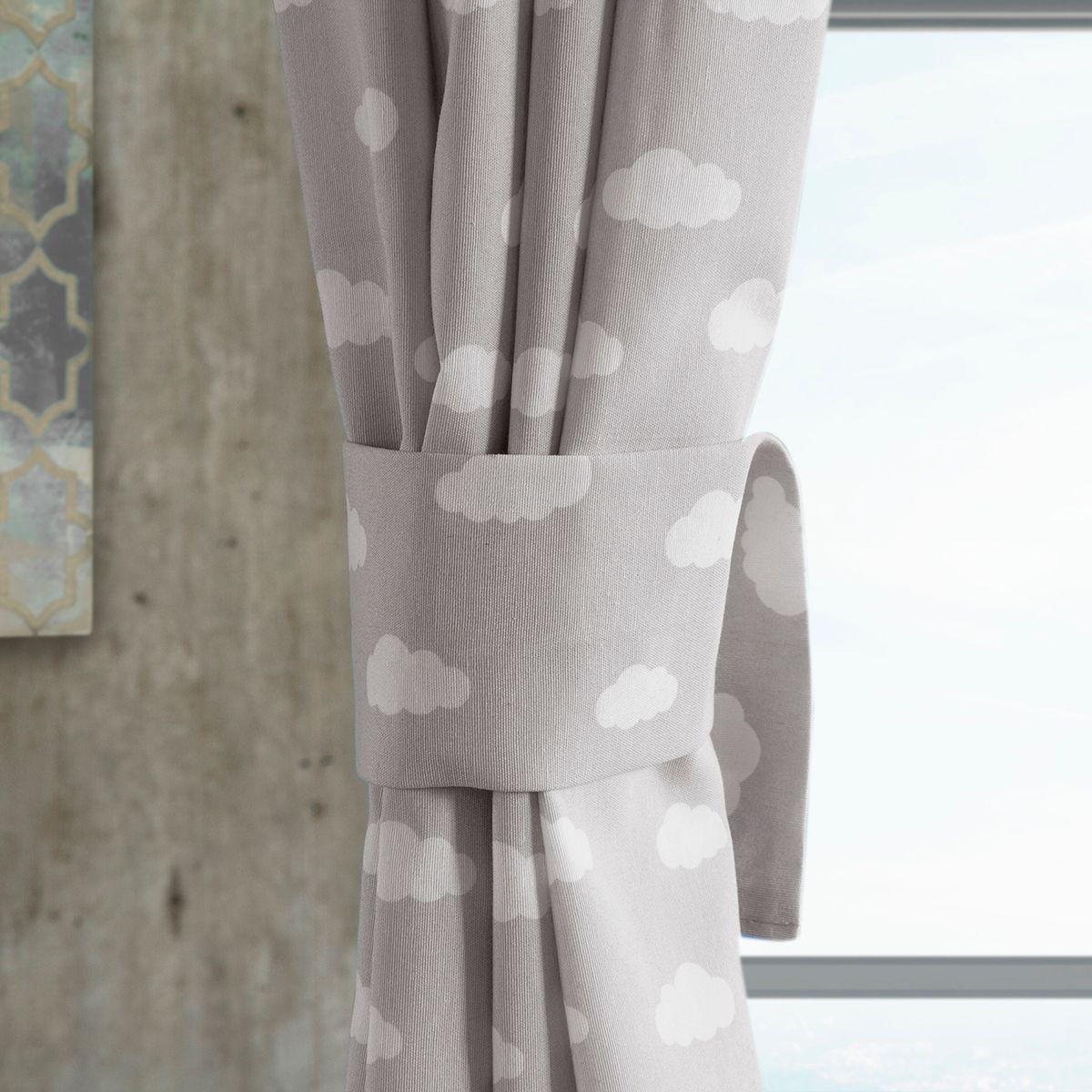 MASEL - Cortina Lona Española Nube Gris 140x225 cm