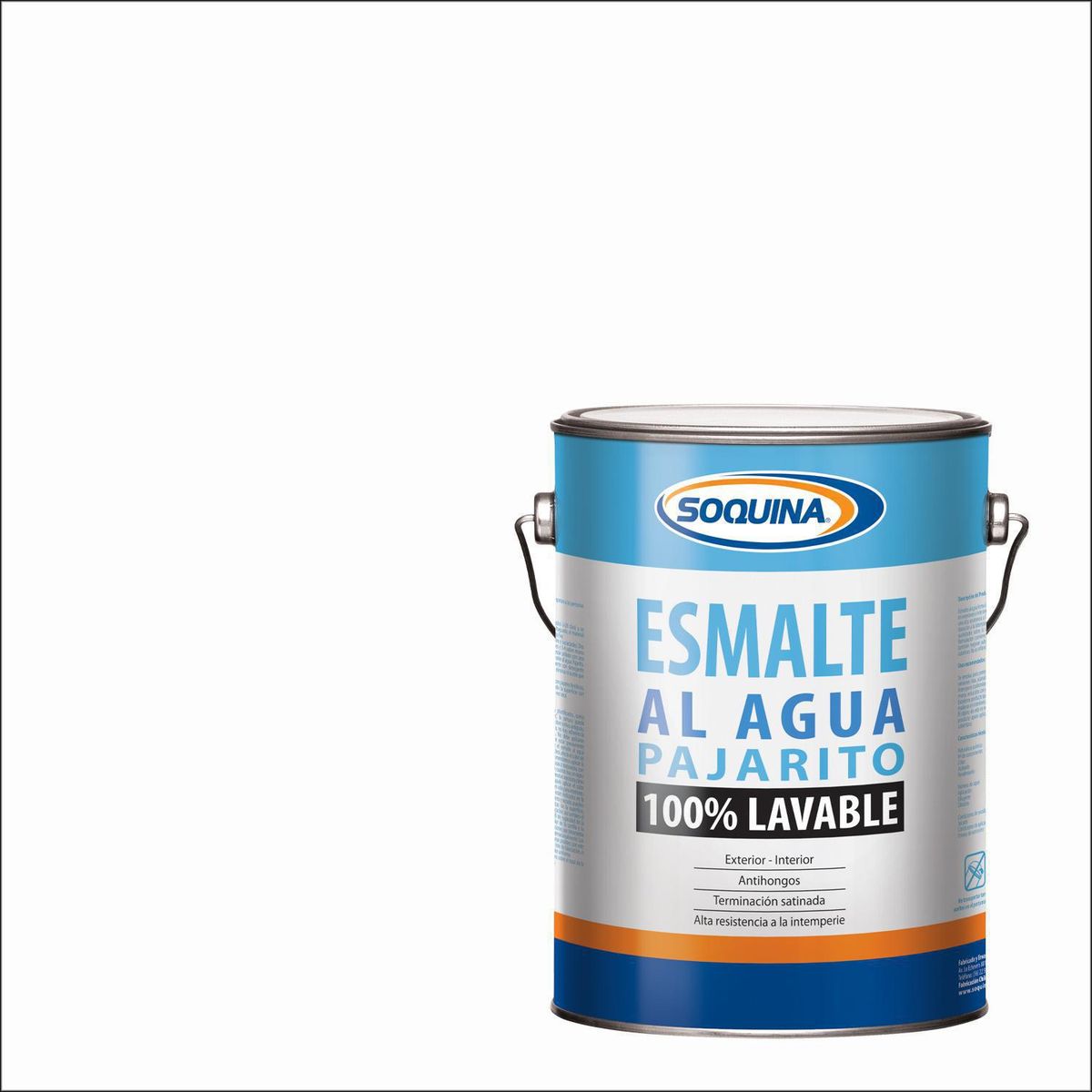 SOQUINA - Esmalte al Agua Satinado 1 galón(es) Blanco 