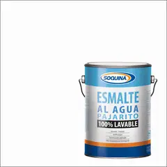 SOQUINA - Esmalte al Agua Satinado 1 galón(es) Blanco