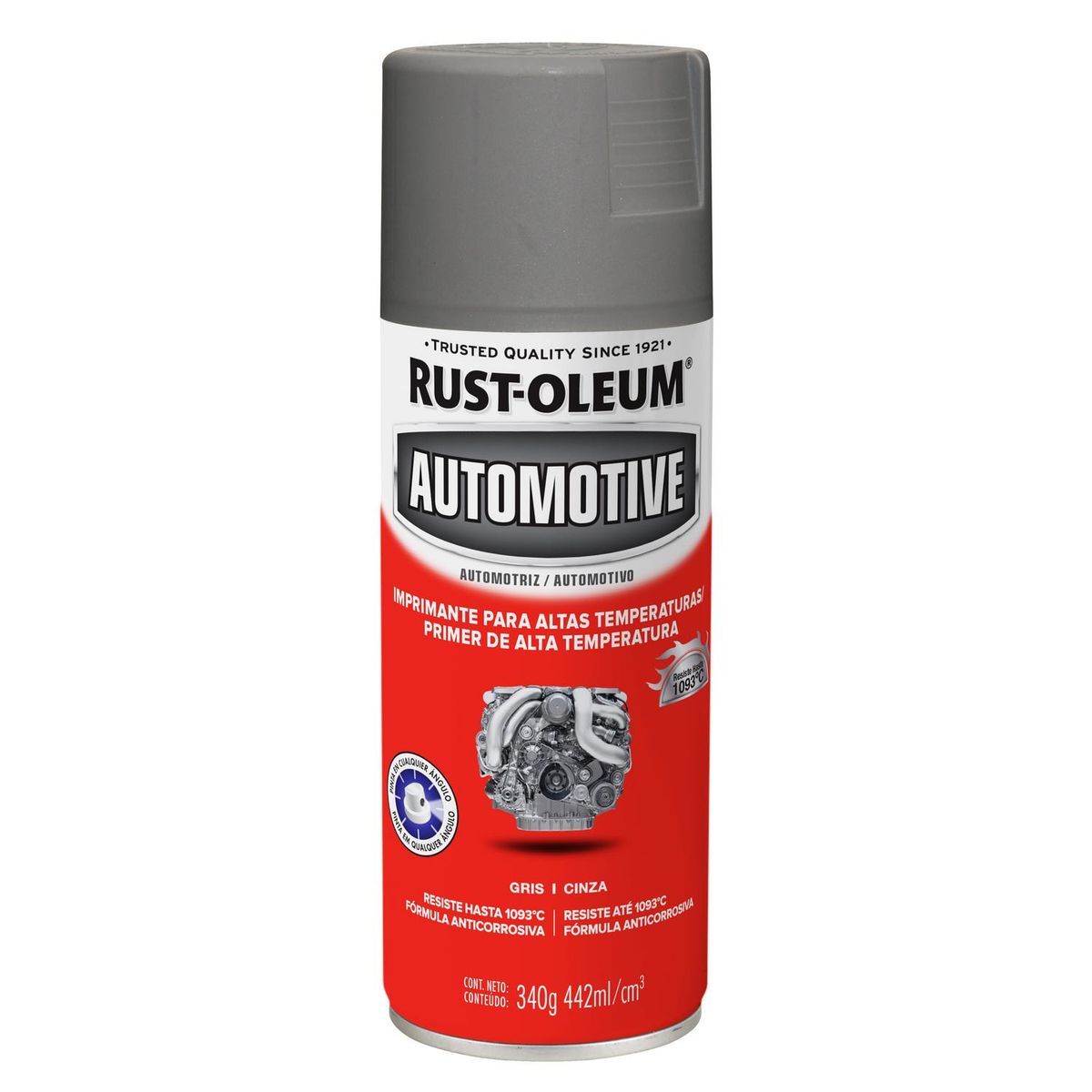 RUST OLEUM - Imprimante aerosol Alta Temperatura gris 340G