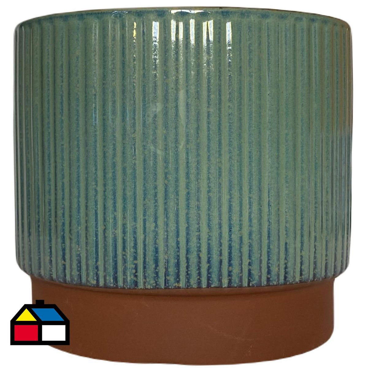 DECOGREEN - Macetero Terracota Indigo de Arcilla 17x15 Blanco