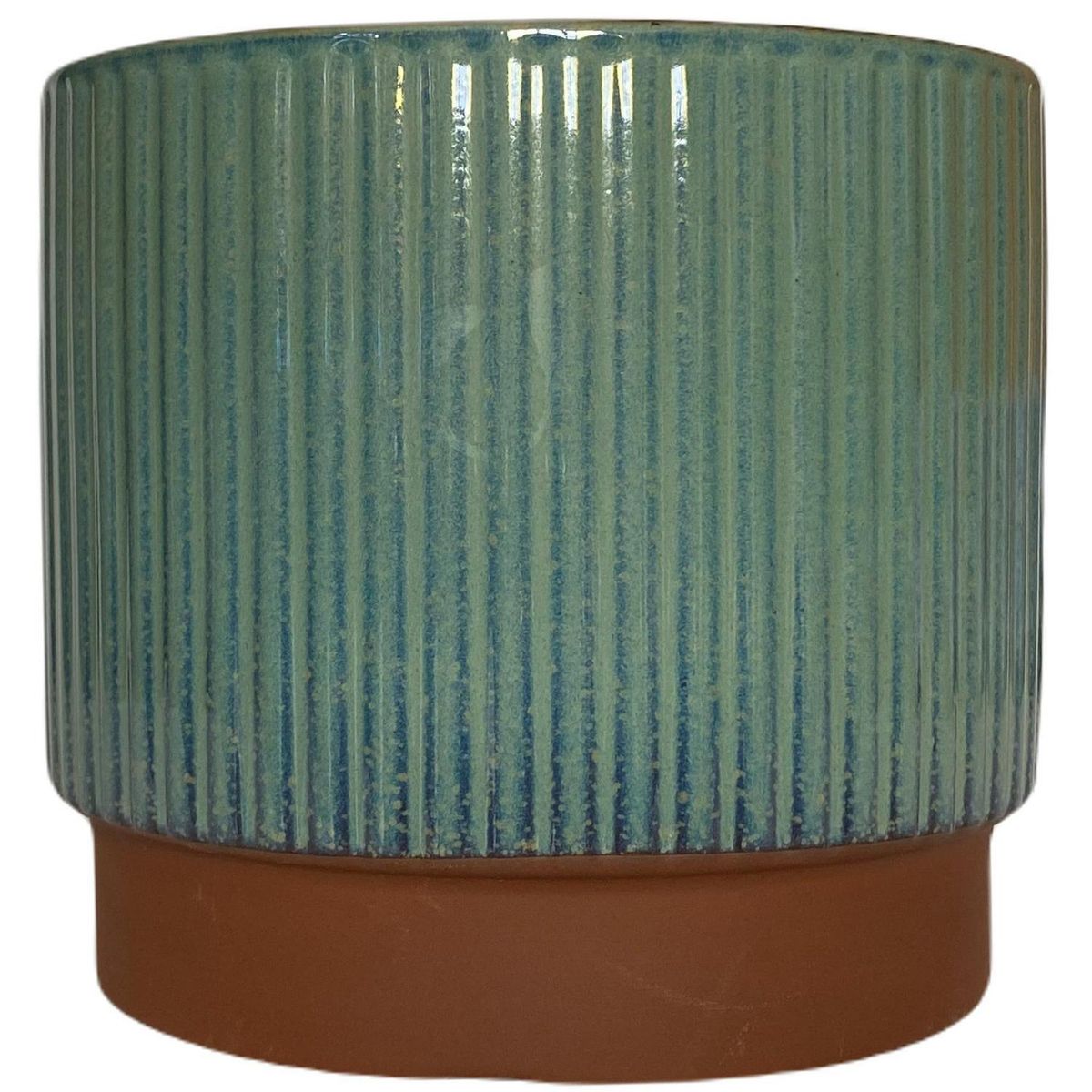 DECOGREEN - Macetero Terracota Indigo de Arcilla 17x15 Blanco