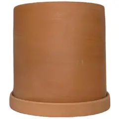 DECOGREEN - Set Macetero con Plato Terracota Clásica de Arcilla 15x15 Terracota