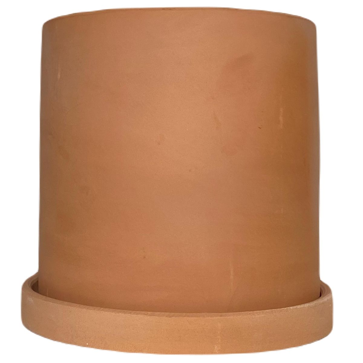 DECOGREEN - Set Macetero con Plato Terracota Clásica de Arcilla 13x13 cm Terracota