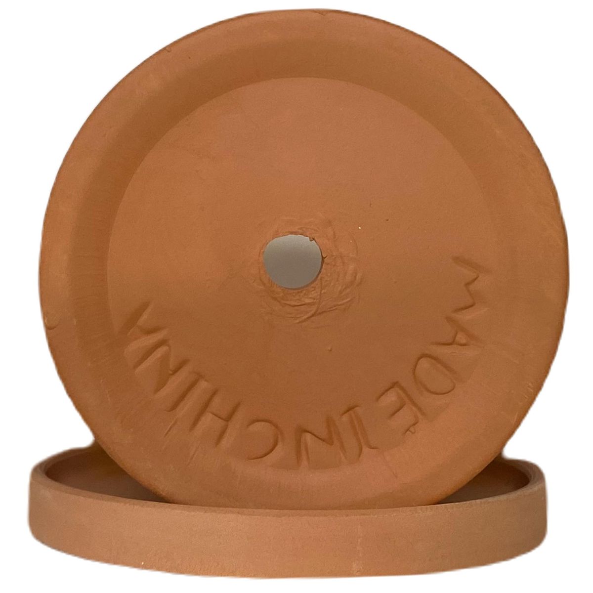 DECOGREEN - Set Macetero con Plato Terracota Clásica de Arcilla 13x13 cm Terracota