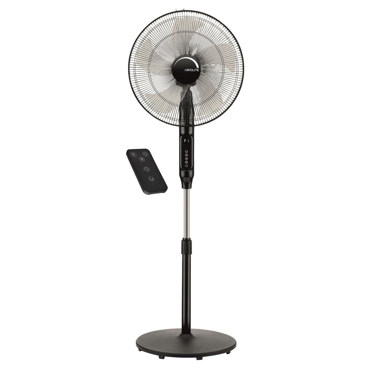 AIROLITE - Ventilador Pedestal 16" Black V16P8R